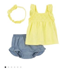 Baby Girl Carter's 3-Piece Tank Top, Diaper Cover & Headband Set